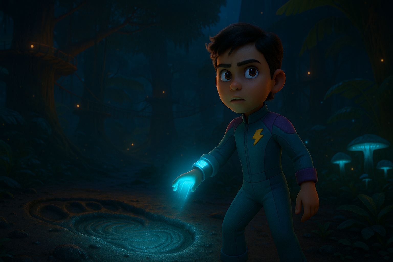 A giant footprint in the jungle mud